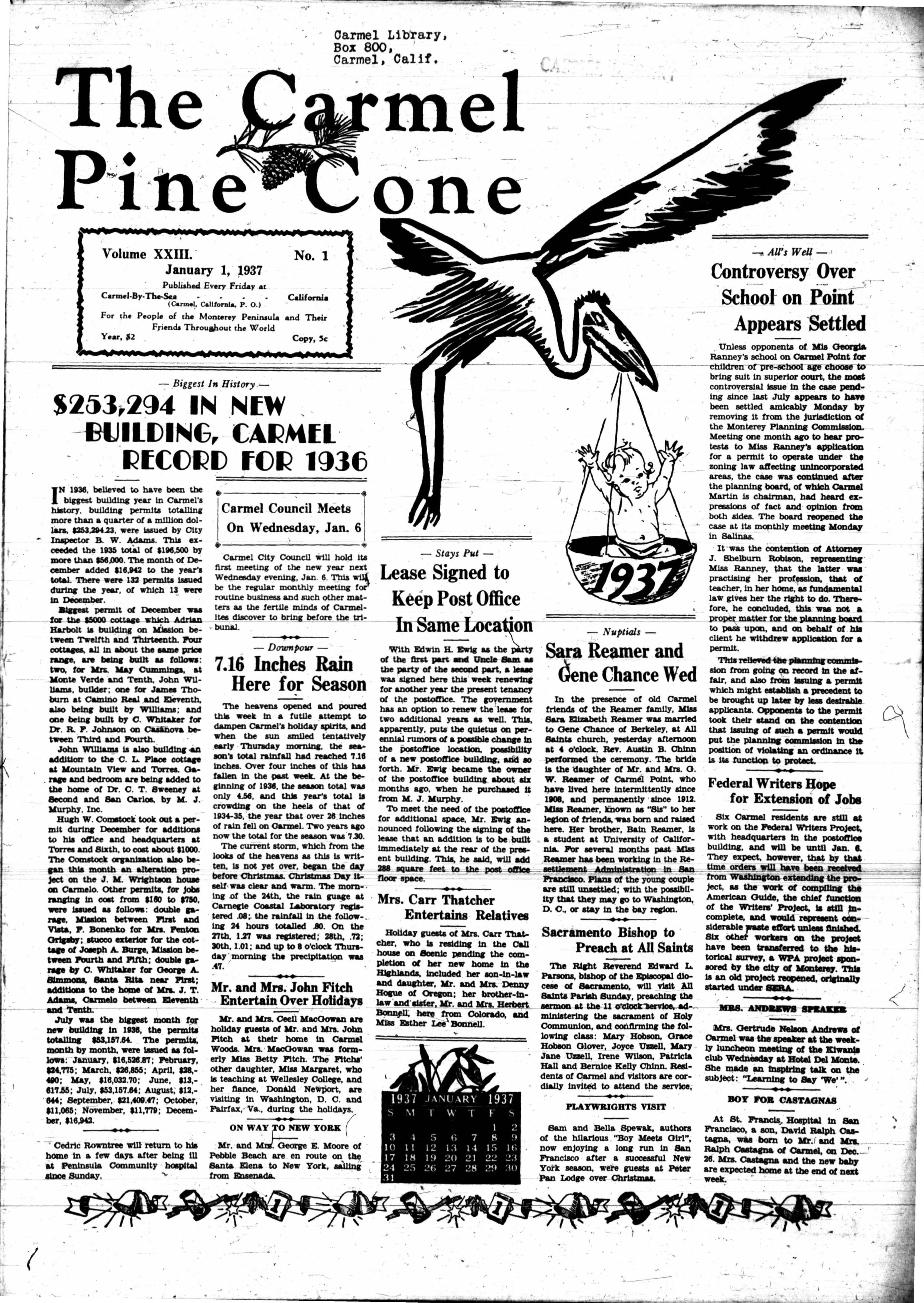 Carmel Pine Cone 1937-01-01 | California Revealed